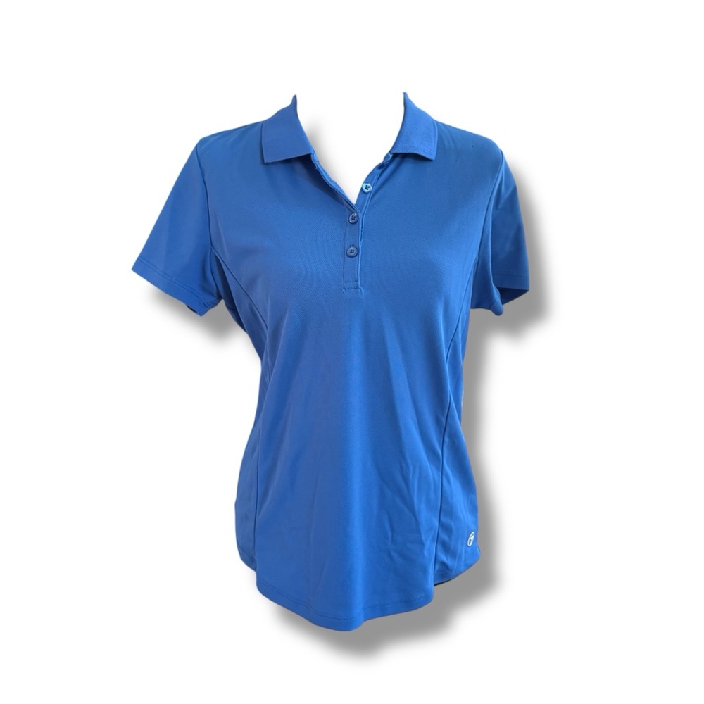 NWT Tribal Blue Polo Top | Short Sleeve | Performance Stretch - Picture 2 of 8
